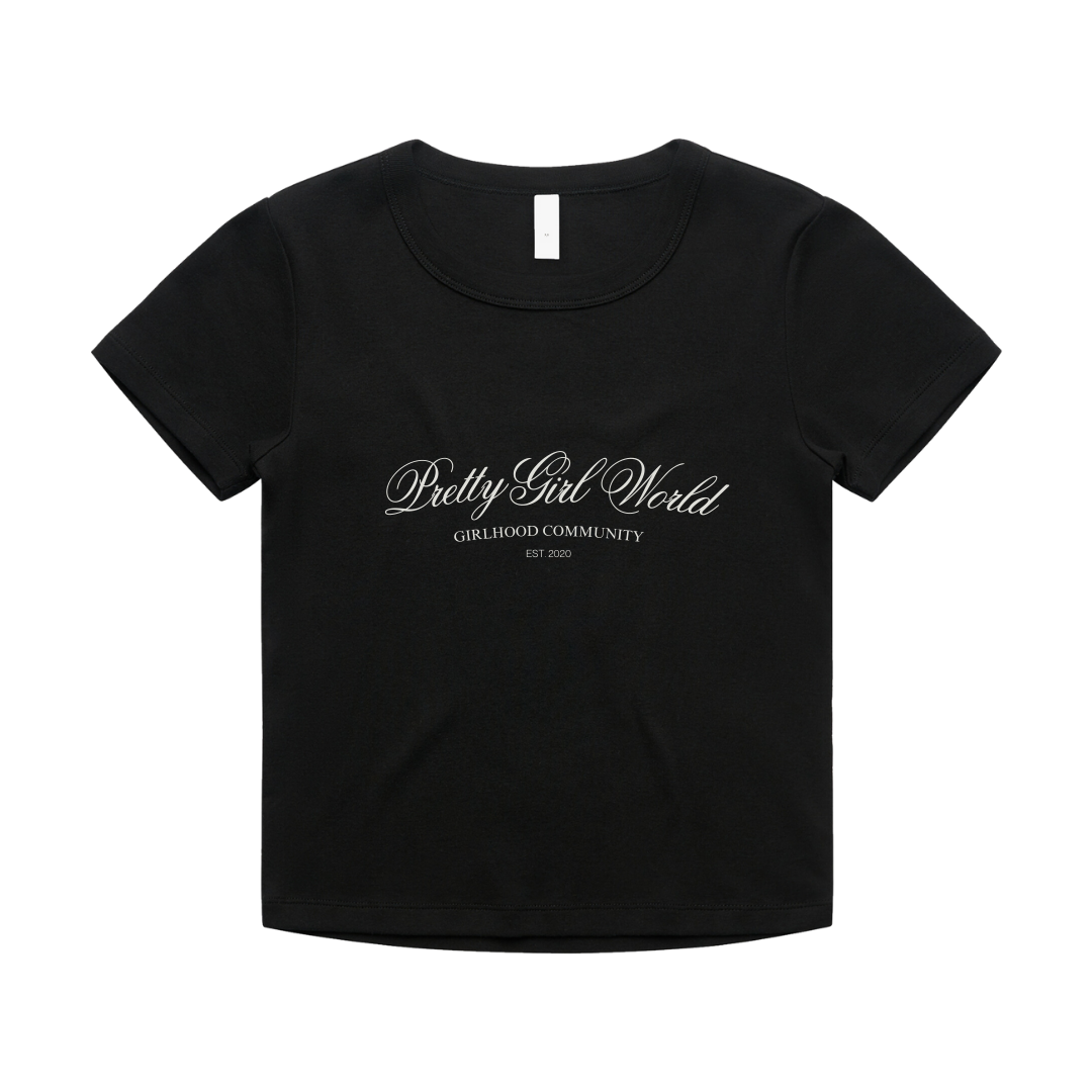 Pretty Girl World Vintage Cropped Tee