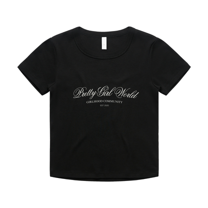 Pretty Girl World Vintage Cropped Tee