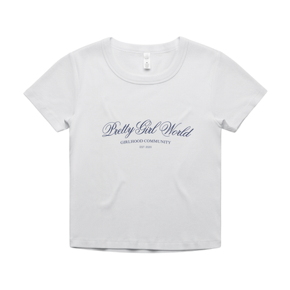 Pretty Girl World Vintage Cropped Tee