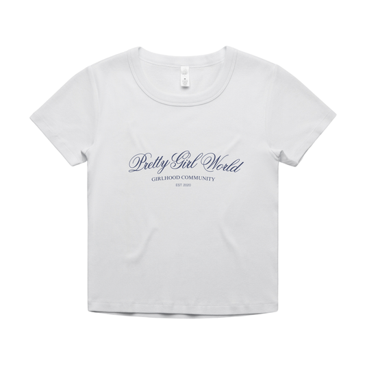 Pretty Girl World Vintage Cropped Tee